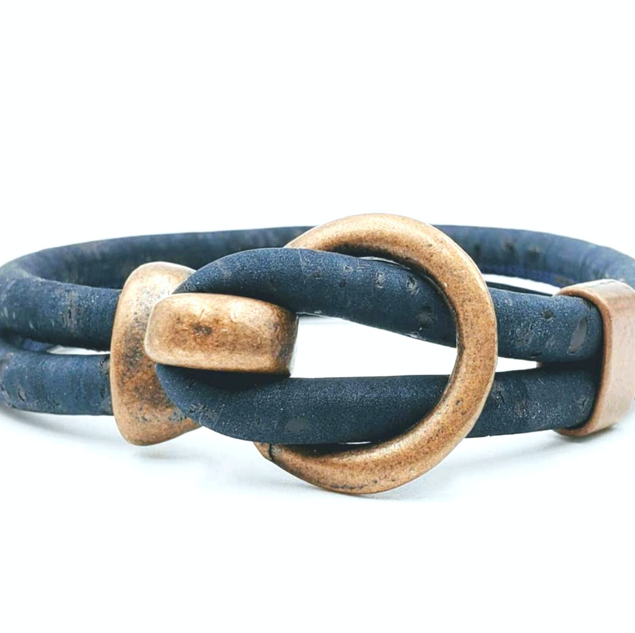 Cork Copper Open Hook Bracelet - Pick Your Color