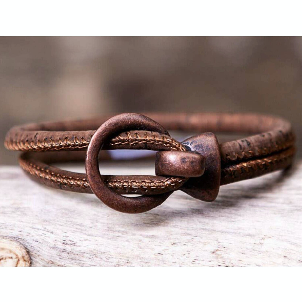 Cork Copper Open Hook Bracelet - Pick Your Color