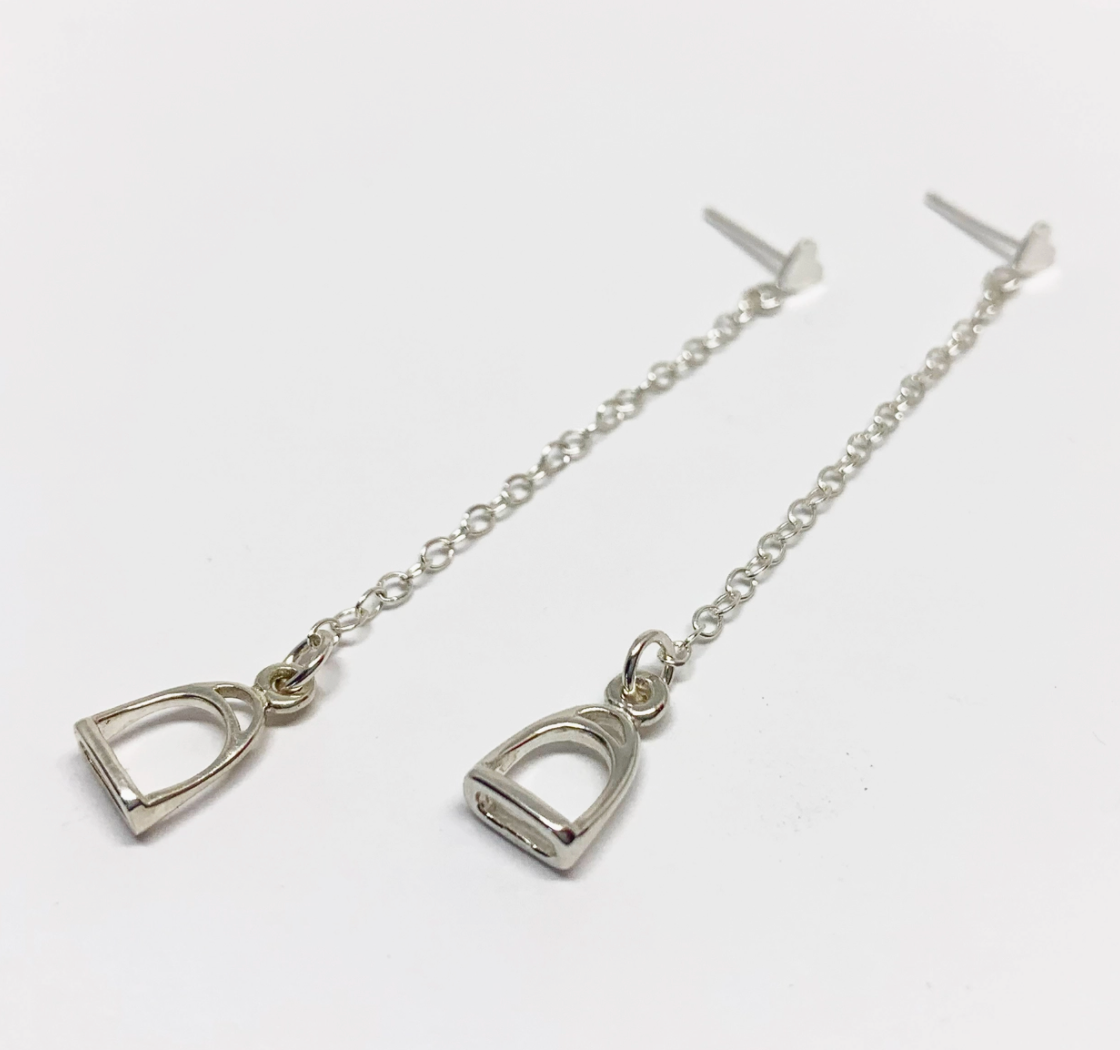 Stirrup Chain Drop Earrings