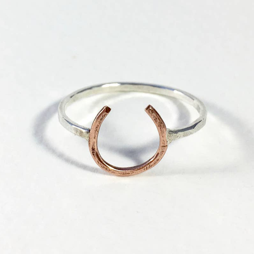 Lucky Horseshoe Ring - Copper