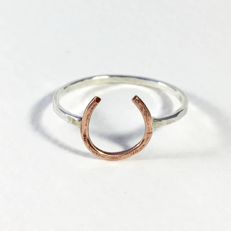 Lucky Horseshoe Ring - Copper