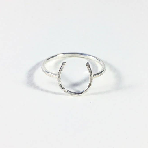 Lucky Horseshoe Ring - Silver