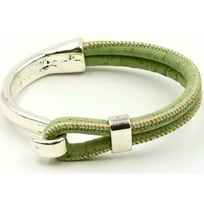 Cork Silver Side Hook Bracelet - Pick Your Color